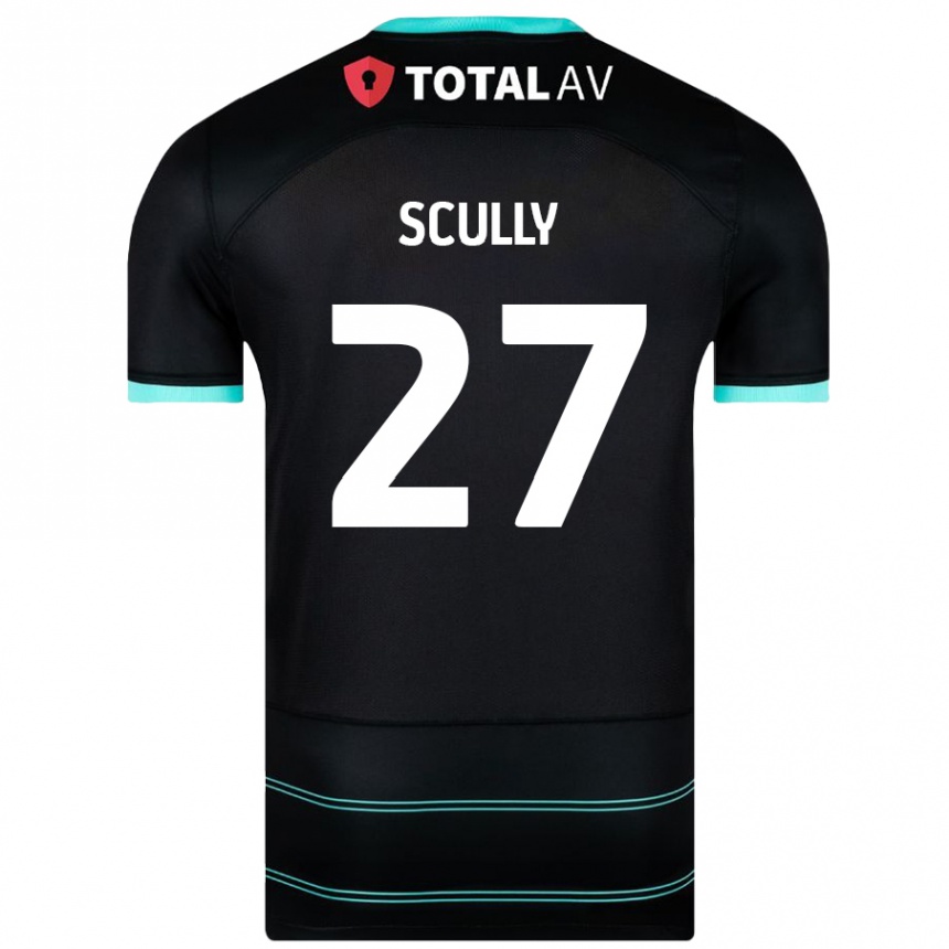 Niño Fútbol Camiseta Anthony Scully #27 Negro 2ª Equipación 2024/25 México