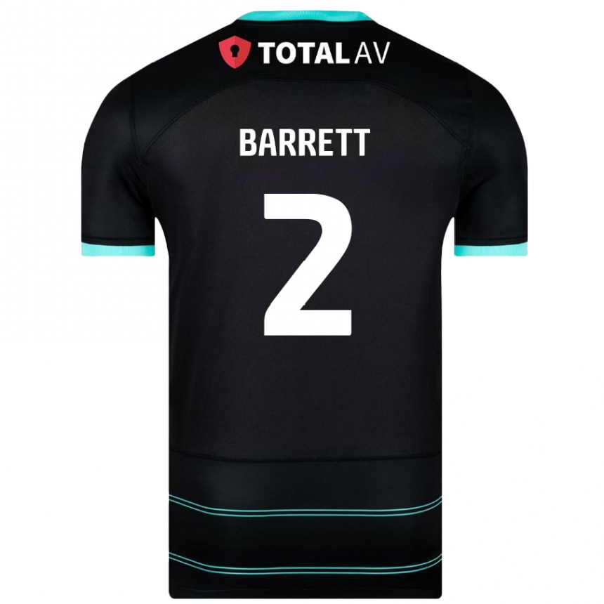 Niño Fútbol Camiseta Nicole Barrett #2 Negro 2ª Equipación 2024/25 México