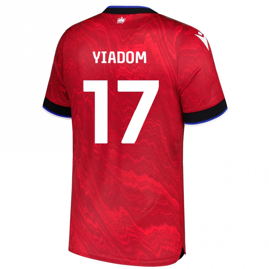 Niño Fútbol Camiseta Andy Yiadom #17 Rojo Negro 2ª Equipación 2024/25 México