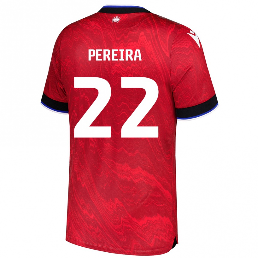 Niño Fútbol Camiseta Joel Pereira #22 Rojo Negro 2ª Equipación 2024/25 México