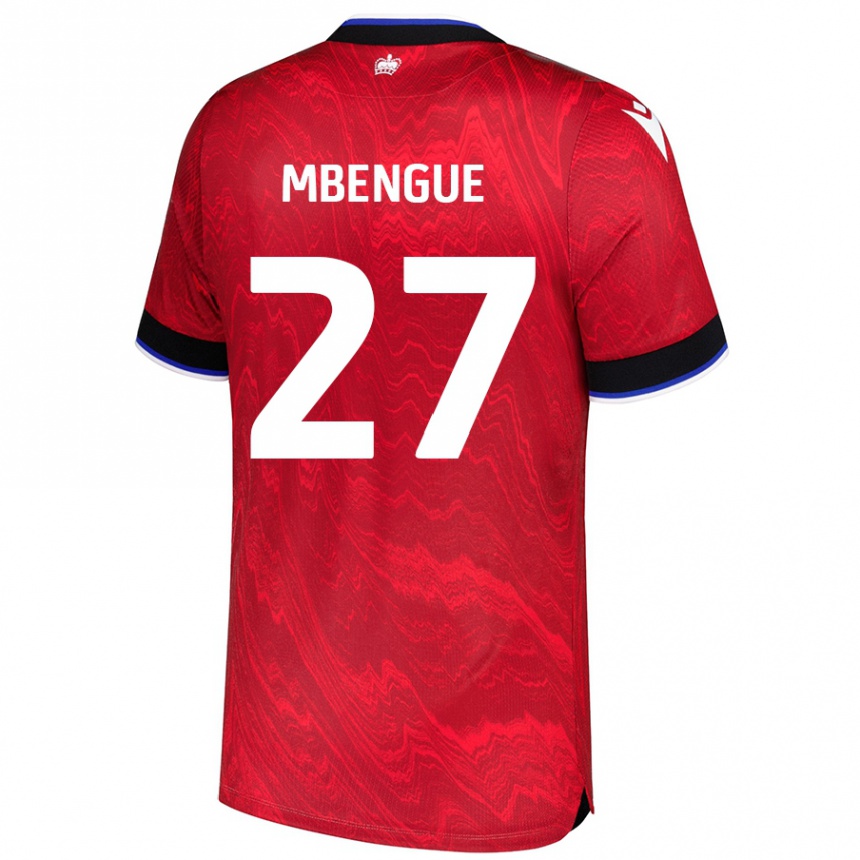 Niño Fútbol Camiseta Amadou Salif Mbengue #27 Rojo Negro 2ª Equipación 2024/25 México