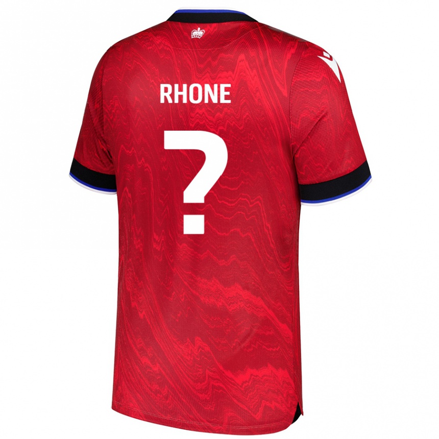 Niño Fútbol Camiseta Harrison Rhone #0 Rojo Negro 2ª Equipación 2024/25 México