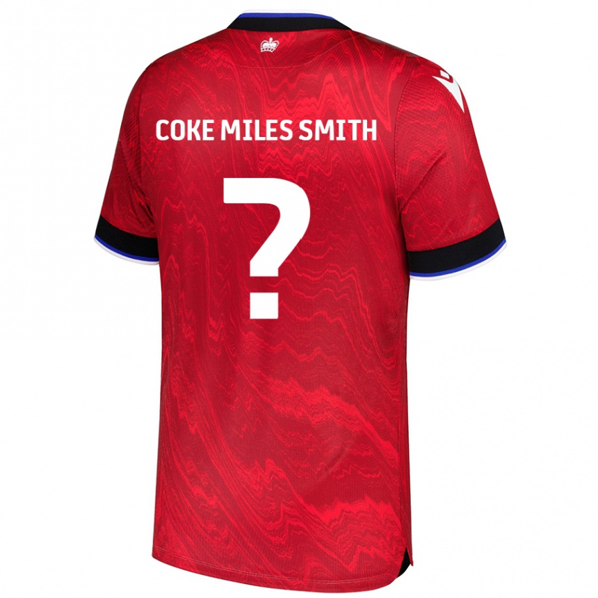 Niño Fútbol Camiseta Kiyan Coke Miles Smith #0 Rojo Negro 2ª Equipación 2024/25 México