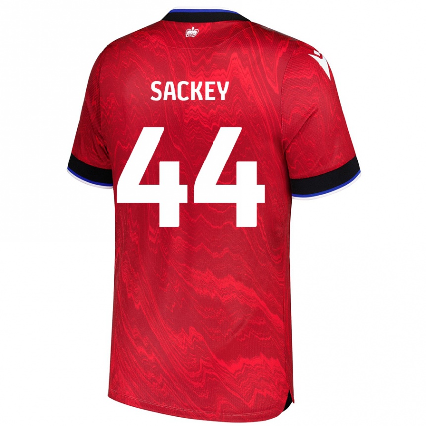 Niño Fútbol Camiseta Tyler Sackey #44 Rojo Negro 2ª Equipación 2024/25 México