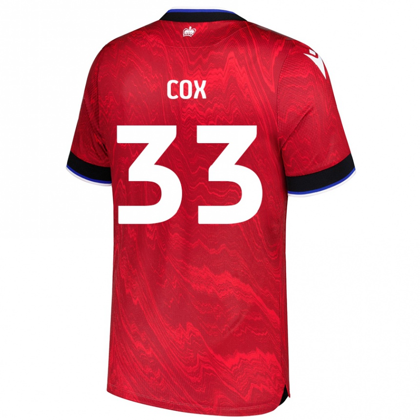 Niño Fútbol Camiseta Bella Cox #33 Rojo Negro 2ª Equipación 2024/25 México