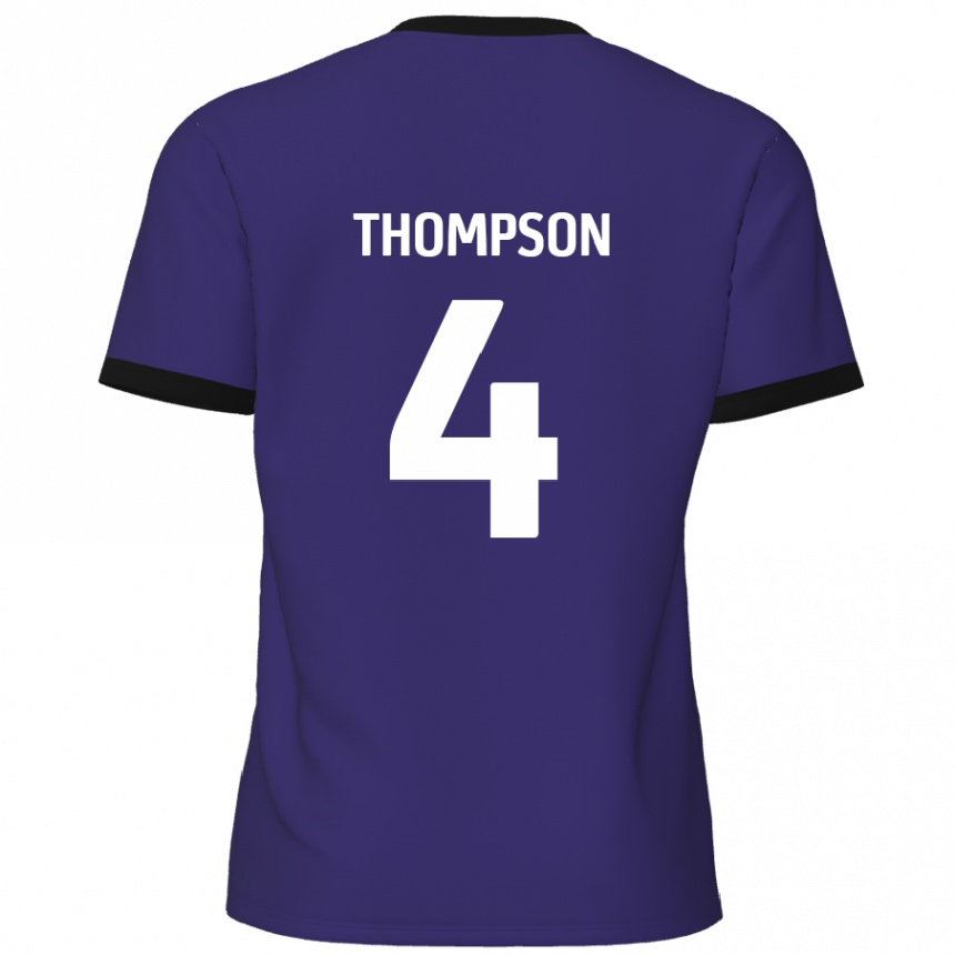 Niño Fútbol Camiseta Nathan Thompson #4 Púrpura 2ª Equipación 2024/25 México