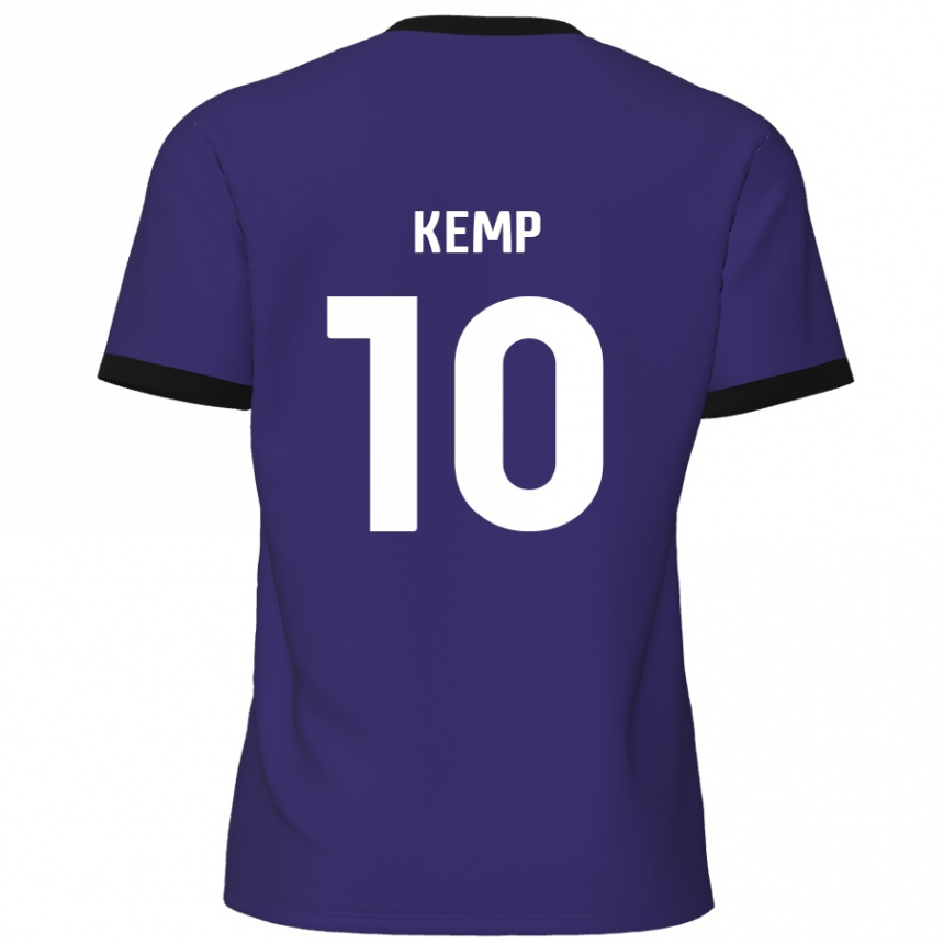 Niño Fútbol Camiseta Dan Kemp #10 Púrpura 2ª Equipación 2024/25 México