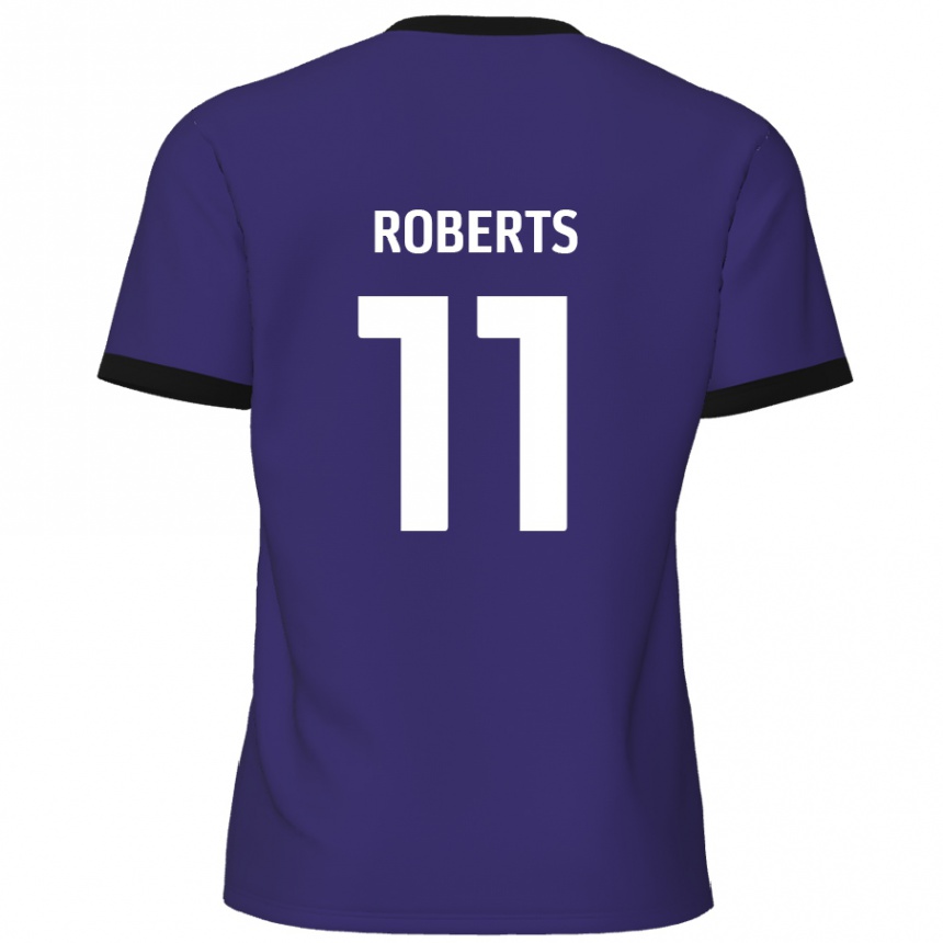 Niño Fútbol Camiseta Jordan Roberts #11 Púrpura 2ª Equipación 2024/25 México