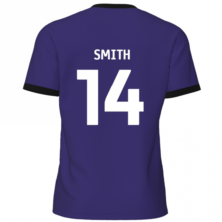 Niño Fútbol Camiseta Kane Smith #14 Púrpura 2ª Equipación 2024/25 México