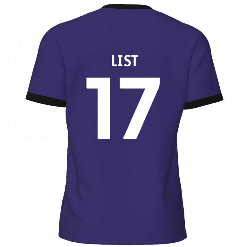 Niño Fútbol Camiseta Elliott List #17 Púrpura 2ª Equipación 2024/25 México