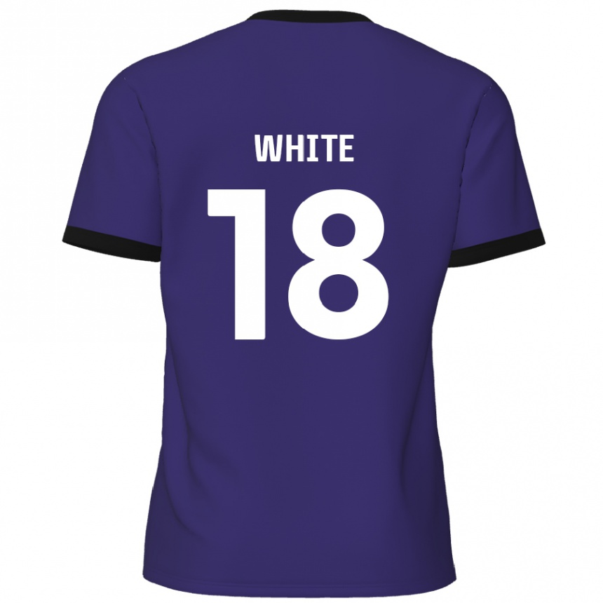 Niño Fútbol Camiseta Harvey White #18 Púrpura 2ª Equipación 2024/25 México