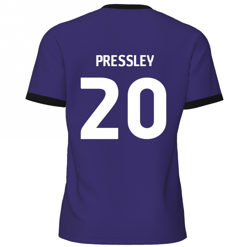 Niño Fútbol Camiseta Aaron Pressley #20 Púrpura 2ª Equipación 2024/25 México