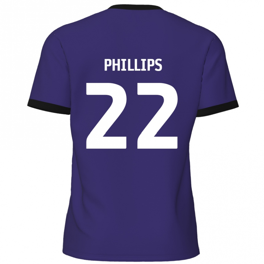 Niño Fútbol Camiseta Daniel Phillips #22 Púrpura 2ª Equipación 2024/25 México