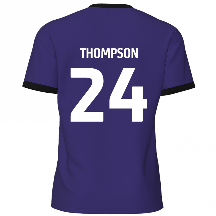 Niño Fútbol Camiseta Ben Thompson #24 Púrpura 2ª Equipación 2024/25 México