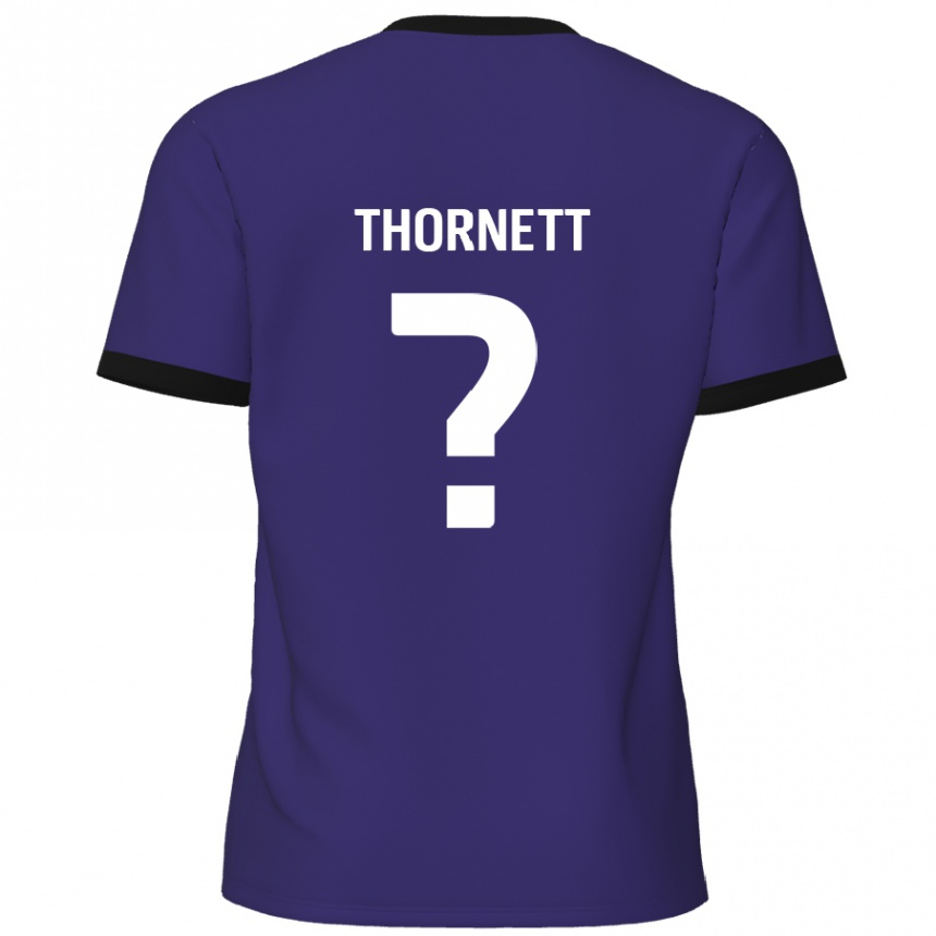 Niño Fútbol Camiseta Alfie Thornett #0 Púrpura 2ª Equipación 2024/25 México