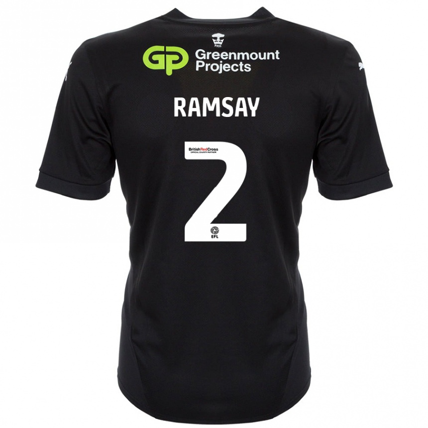 Niño Fútbol Camiseta Calvin Ramsay #2 Negro 2ª Equipación 2024/25 México