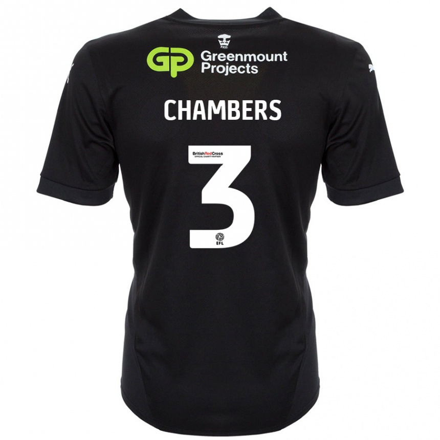 Niño Fútbol Camiseta Luke Chambers #3 Negro 2ª Equipación 2024/25 México