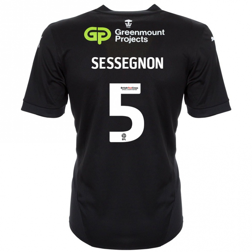 Niño Fútbol Camiseta Steven Sessegnon #5 Negro 2ª Equipación 2024/25 México