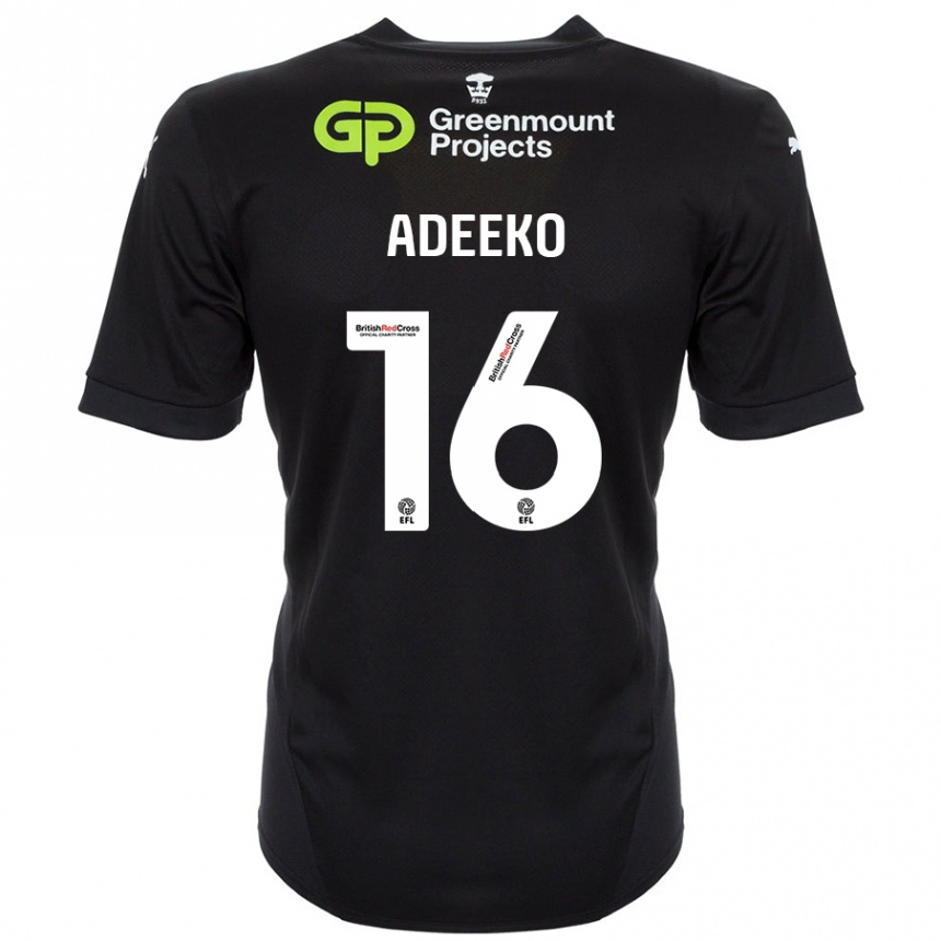 Niño Fútbol Camiseta Baba Adeeko #16 Negro 2ª Equipación 2024/25 México