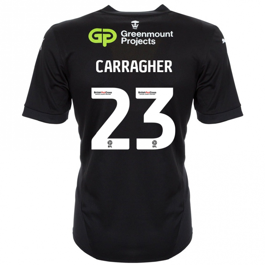 Niño Fútbol Camiseta James Carragher #23 Negro 2ª Equipación 2024/25 México