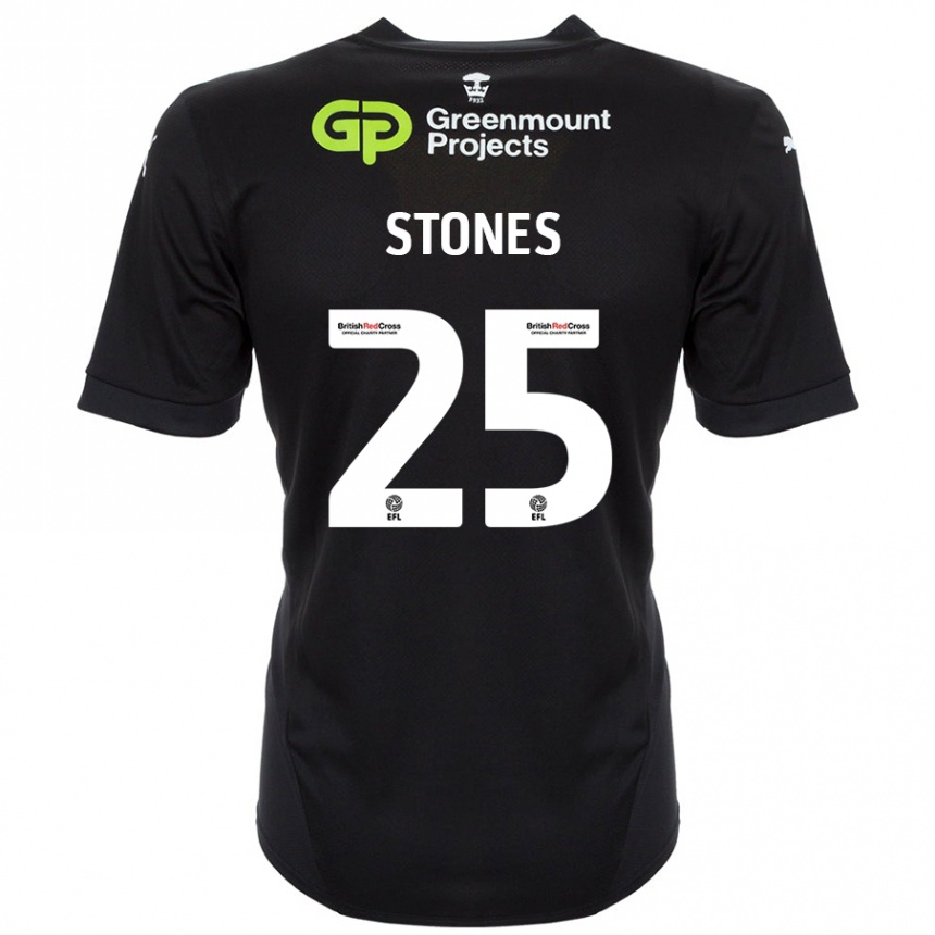 Niño Fútbol Camiseta Josh Stones #25 Negro 2ª Equipación 2024/25 México