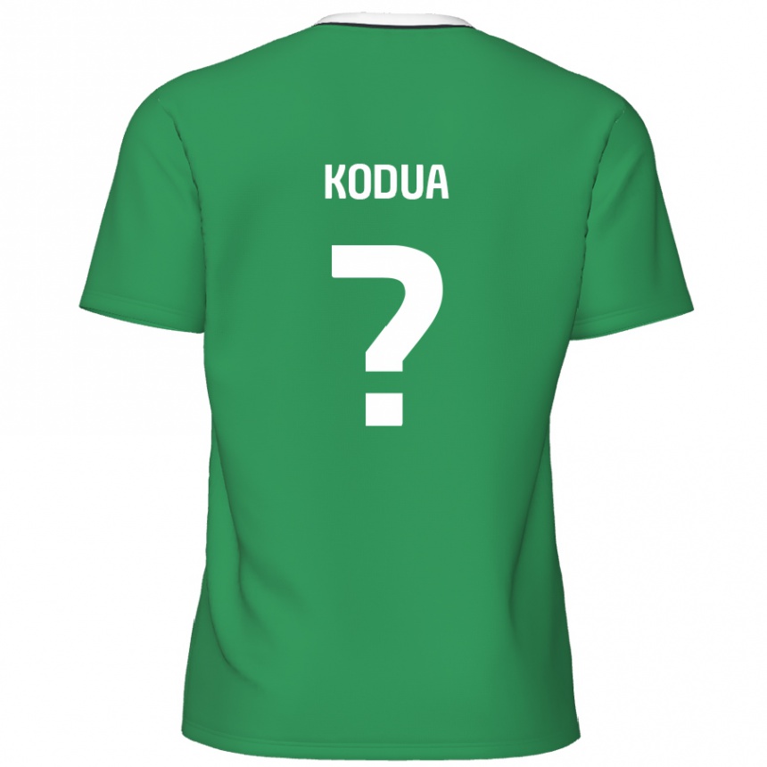 Niño Fútbol Camiseta Gideon Kodua #0 Verde Rayas Blancas 2ª Equipación 2024/25 México