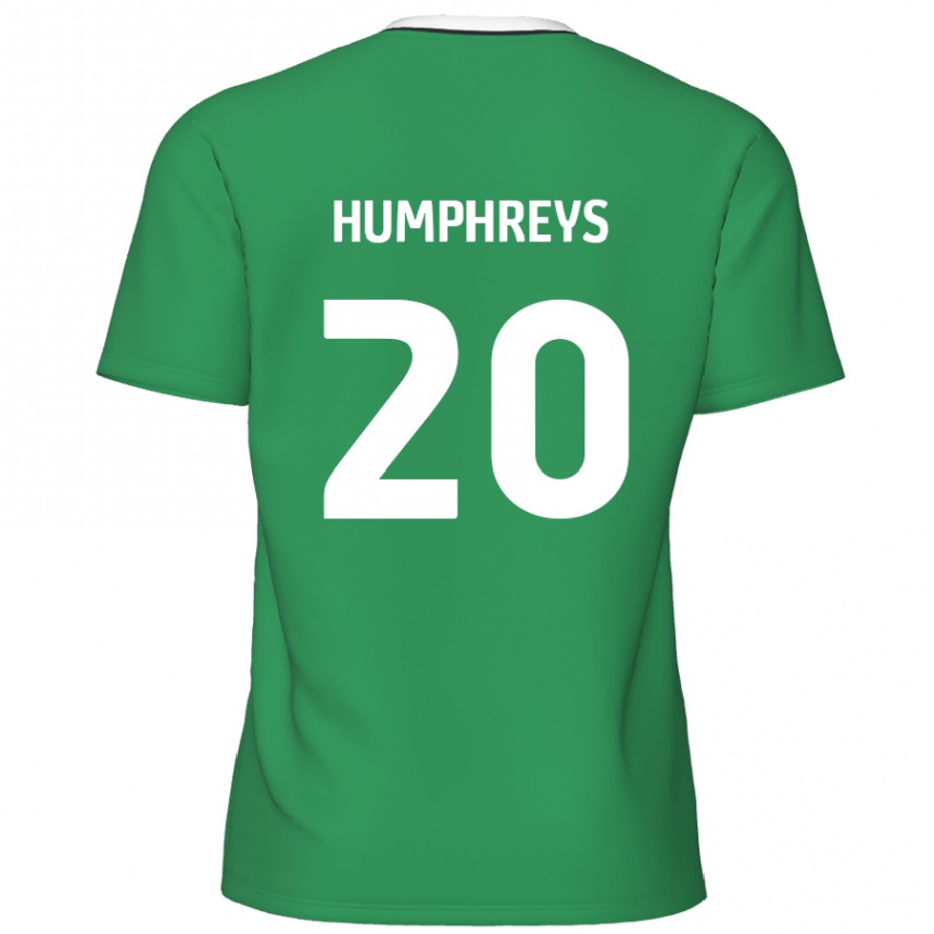 Niño Fútbol Camiseta Cameron Humphreys #20 Verde Rayas Blancas 2ª Equipación 2024/25 México