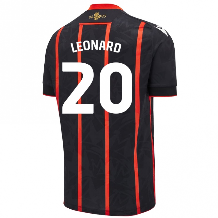 Niño Fútbol Camiseta Harry Leonard #20 Negro Rojo 2ª Equipación 2024/25 México