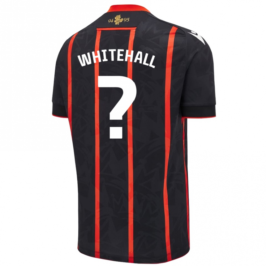 Niño Fútbol Camiseta Isaac Whitehall #0 Negro Rojo 2ª Equipación 2024/25 México