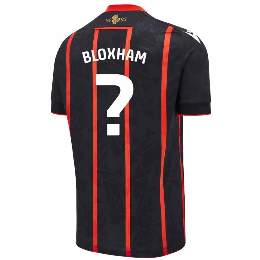 Niño Fútbol Camiseta Tom Bloxham #0 Negro Rojo 2ª Equipación 2024/25 México