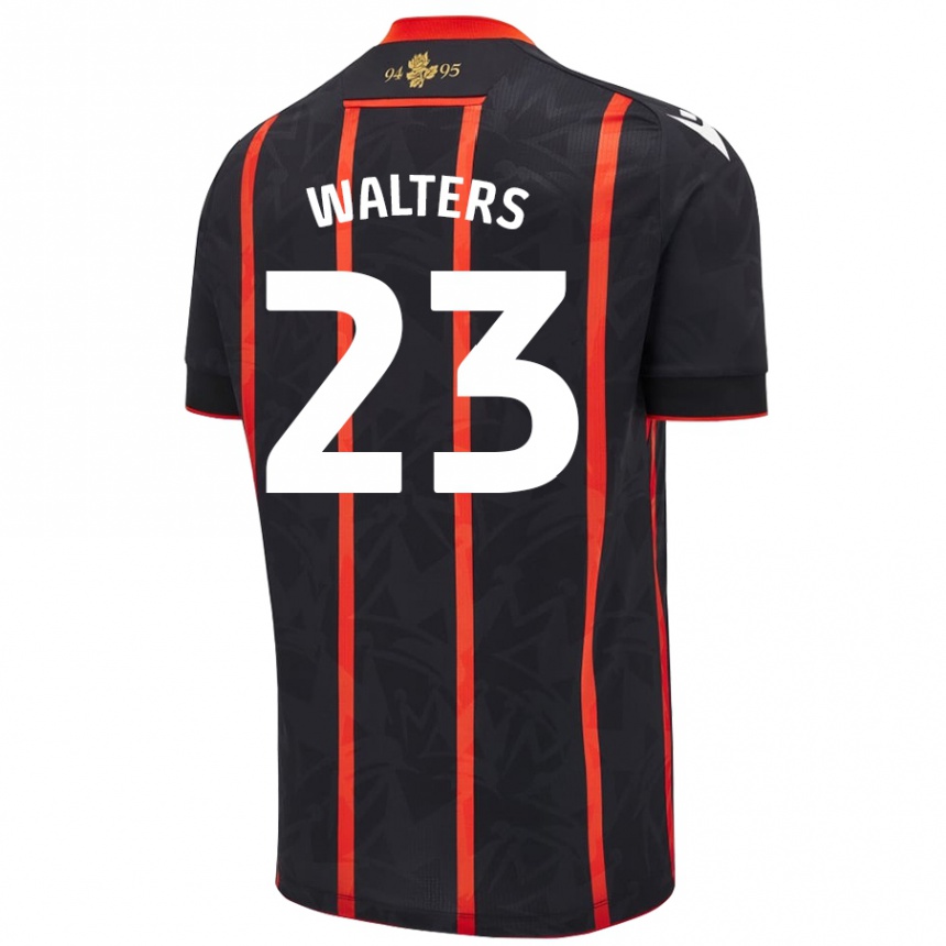 Niño Fútbol Camiseta Georgia Walters #23 Negro Rojo 2ª Equipación 2024/25 México