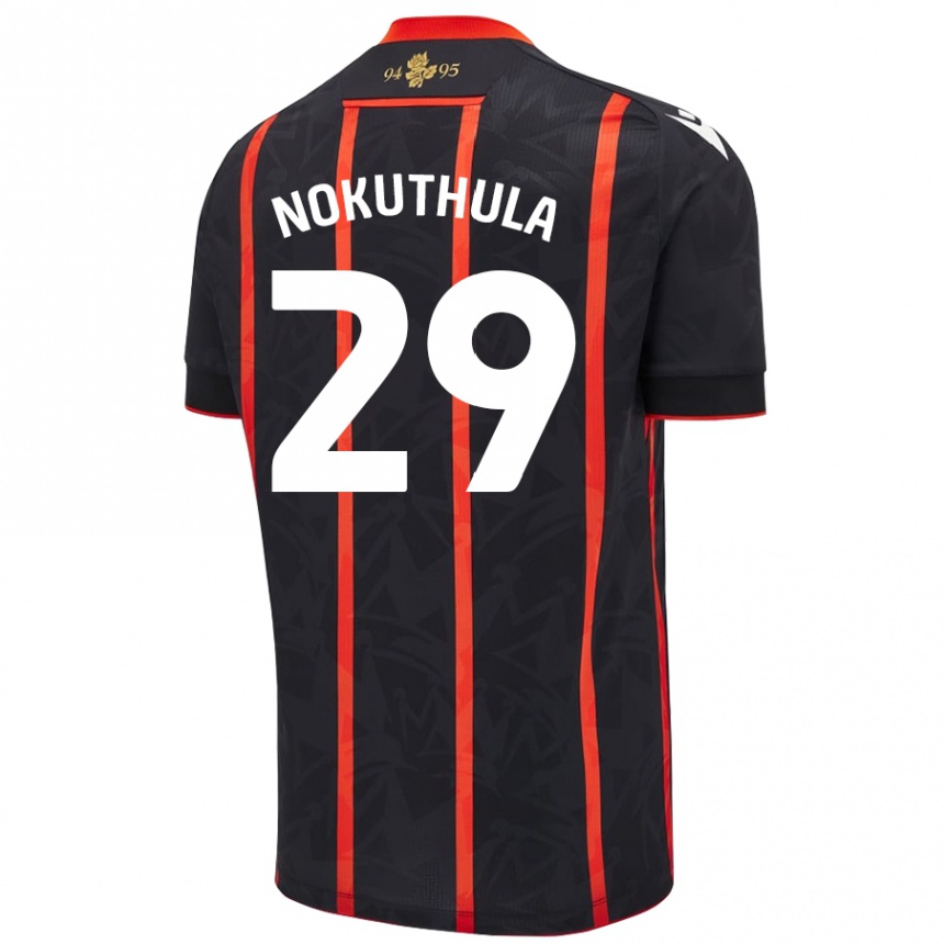 Niño Fútbol Camiseta Faith Nokuthula #29 Negro Rojo 2ª Equipación 2024/25 México