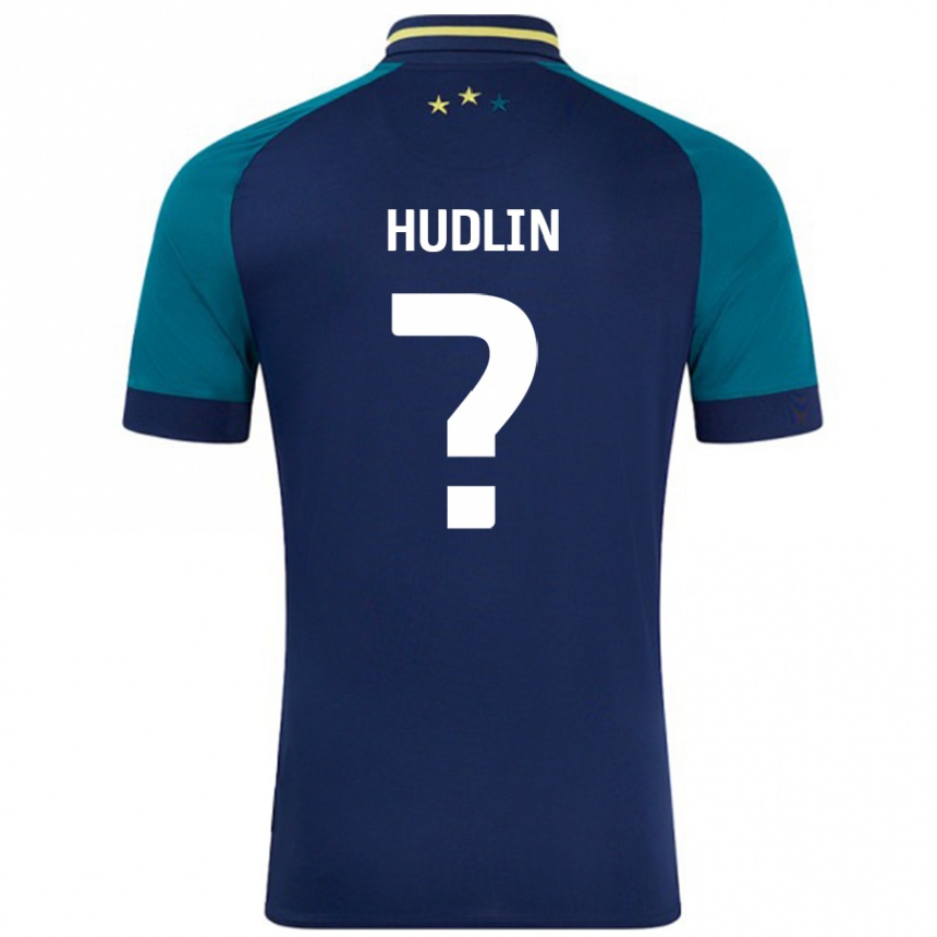 Niño Fútbol Camiseta Kyle Hudlin #0 Azul Marino Verde Oscuro 2ª Equipación 2024/25 México