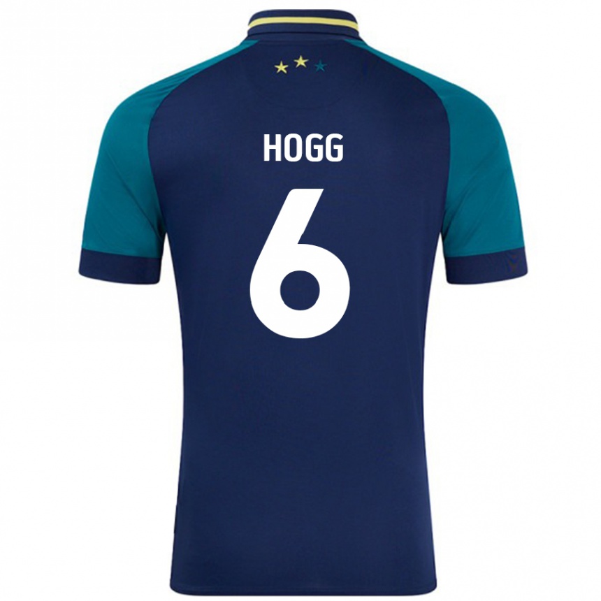 Niño Fútbol Camiseta Jonathan Hogg #6 Azul Marino Verde Oscuro 2ª Equipación 2024/25 México