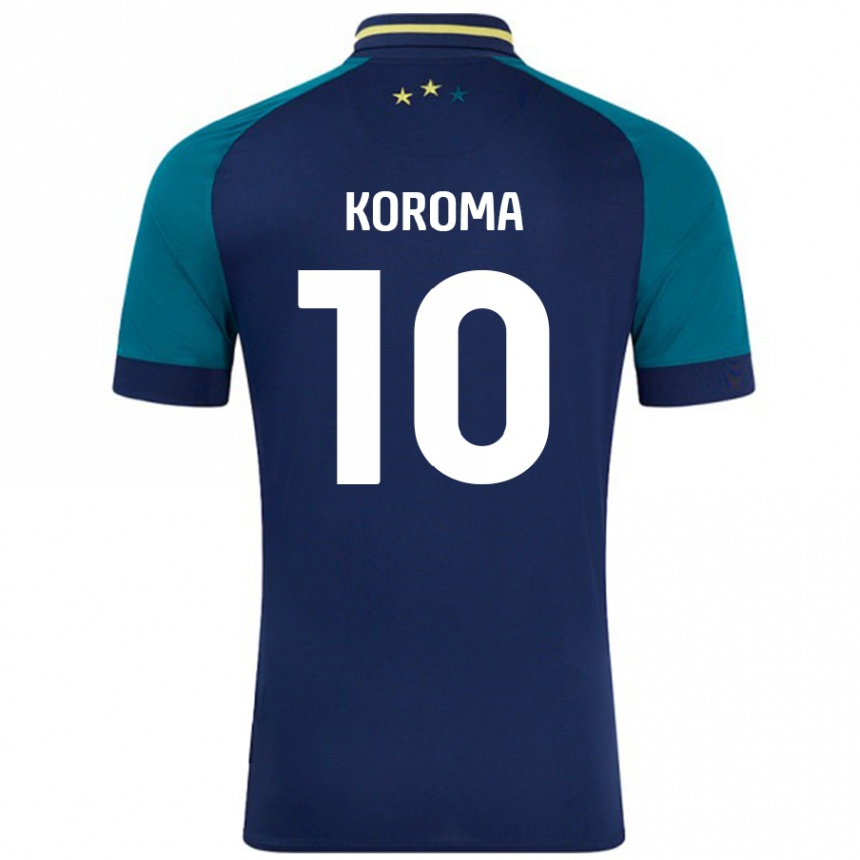 Niño Fútbol Camiseta Josh Koroma #10 Azul Marino Verde Oscuro 2ª Equipación 2024/25 México