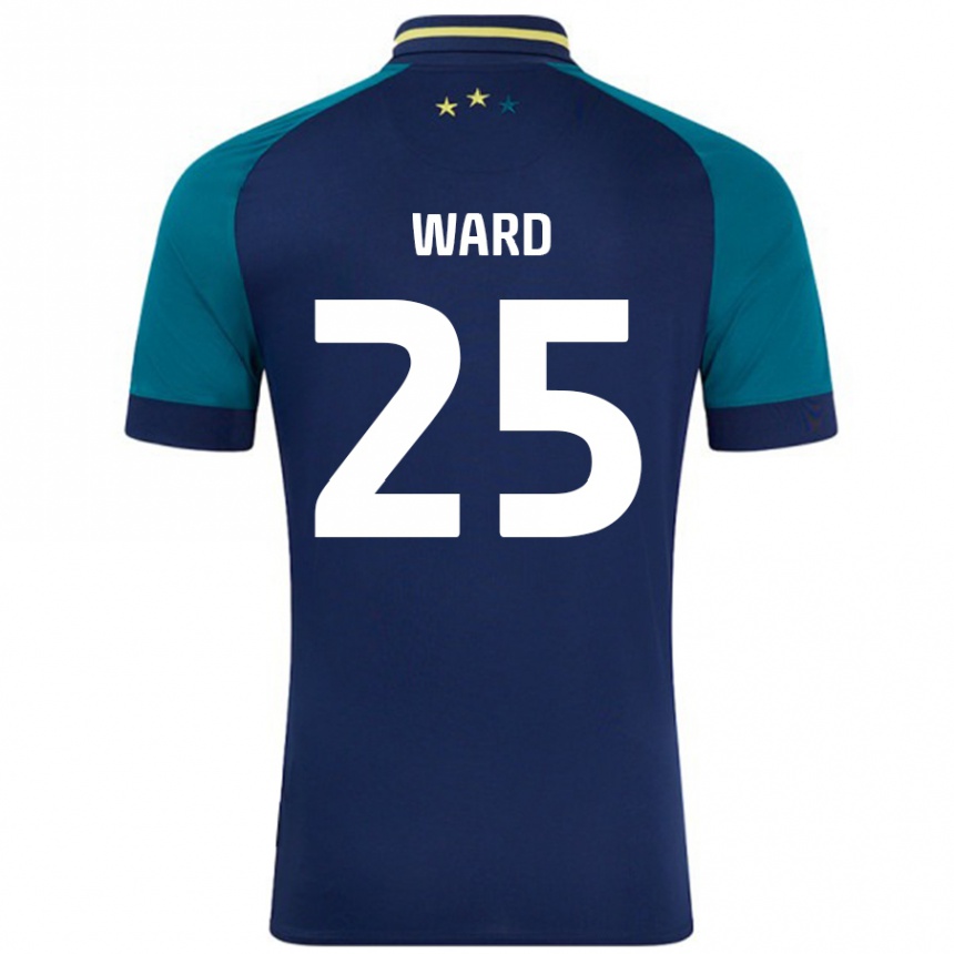 Niño Fútbol Camiseta Danny Ward #25 Azul Marino Verde Oscuro 2ª Equipación 2024/25 México