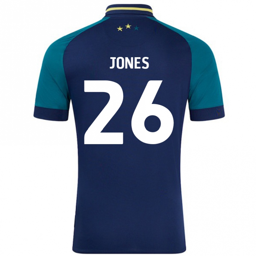 Niño Fútbol Camiseta Patrick Jones #26 Azul Marino Verde Oscuro 2ª Equipación 2024/25 México