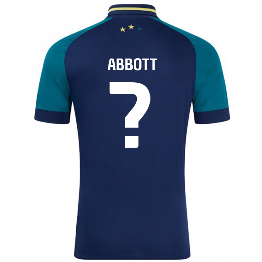 Niño Fútbol Camiseta Zak Abbott #0 Azul Marino Verde Oscuro 2ª Equipación 2024/25 México