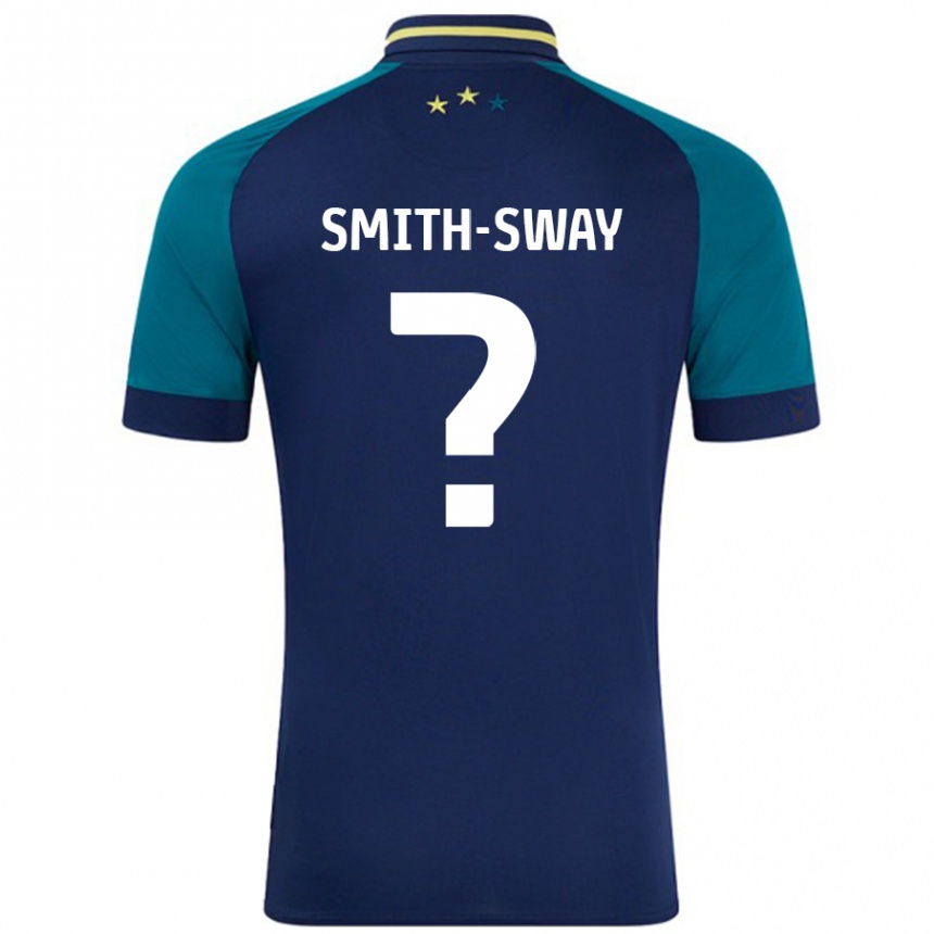 Niño Fútbol Camiseta Jay Smith-Sway #0 Azul Marino Verde Oscuro 2ª Equipación 2024/25 México