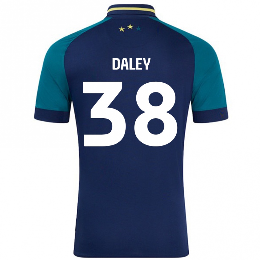 Niño Fútbol Camiseta Luke Daley #38 Azul Marino Verde Oscuro 2ª Equipación 2024/25 México