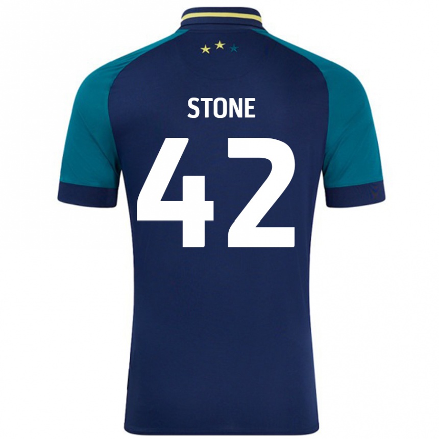 Niño Fútbol Camiseta Michael Stone #42 Azul Marino Verde Oscuro 2ª Equipación 2024/25 México