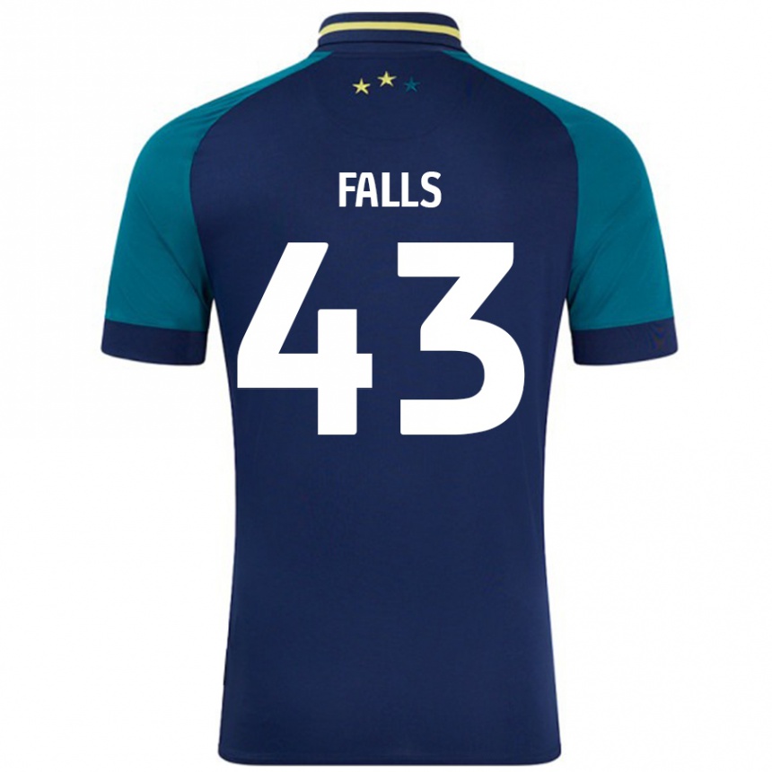 Niño Fútbol Camiseta Conor Falls #43 Azul Marino Verde Oscuro 2ª Equipación 2024/25 México