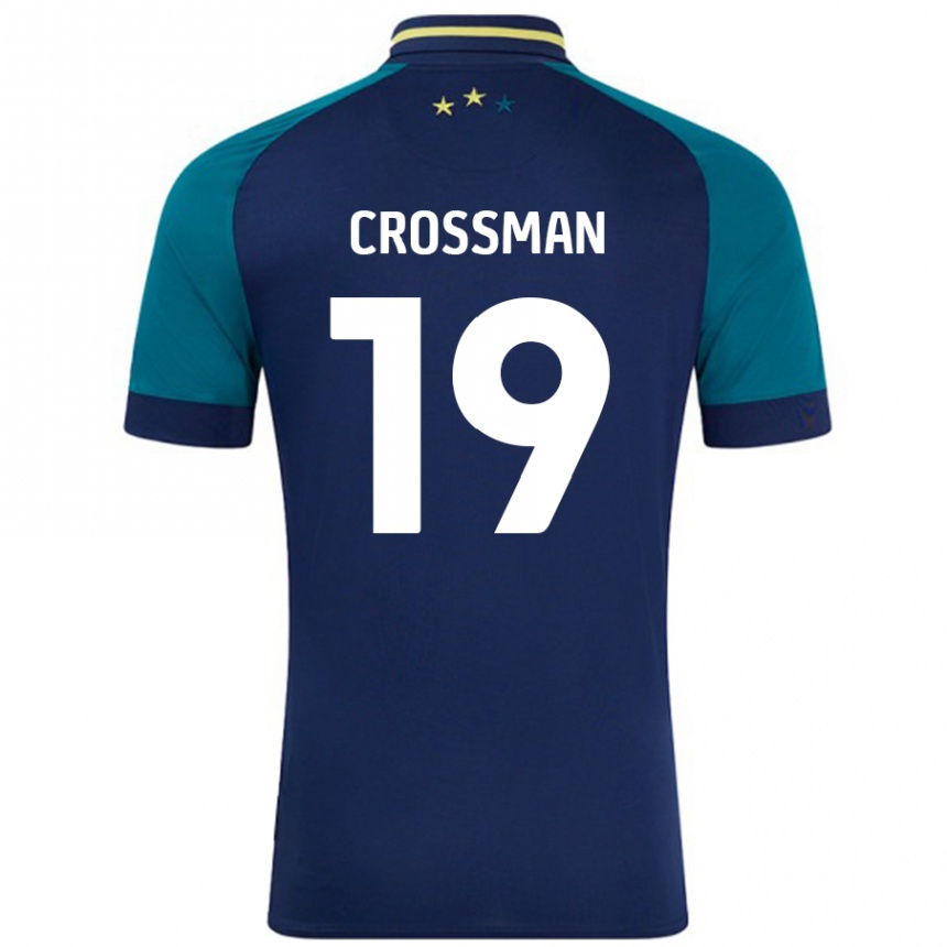 Niño Fútbol Camiseta Paige Crossman #19 Azul Marino Verde Oscuro 2ª Equipación 2024/25 México