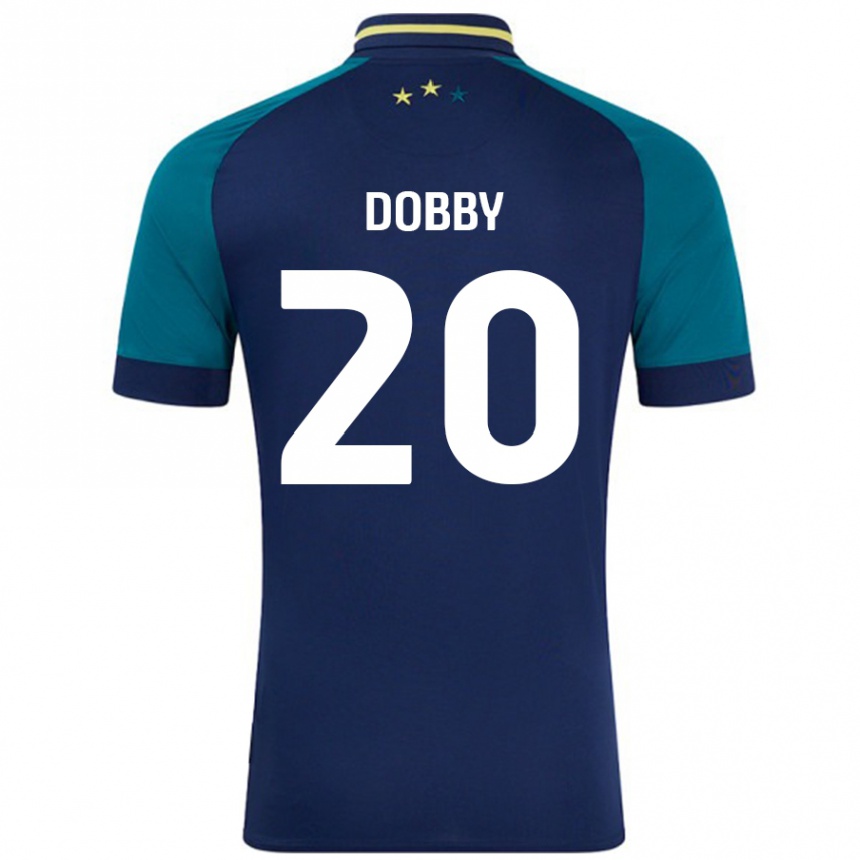 Niño Fútbol Camiseta Sarah Dobby #20 Azul Marino Verde Oscuro 2ª Equipación 2024/25 México