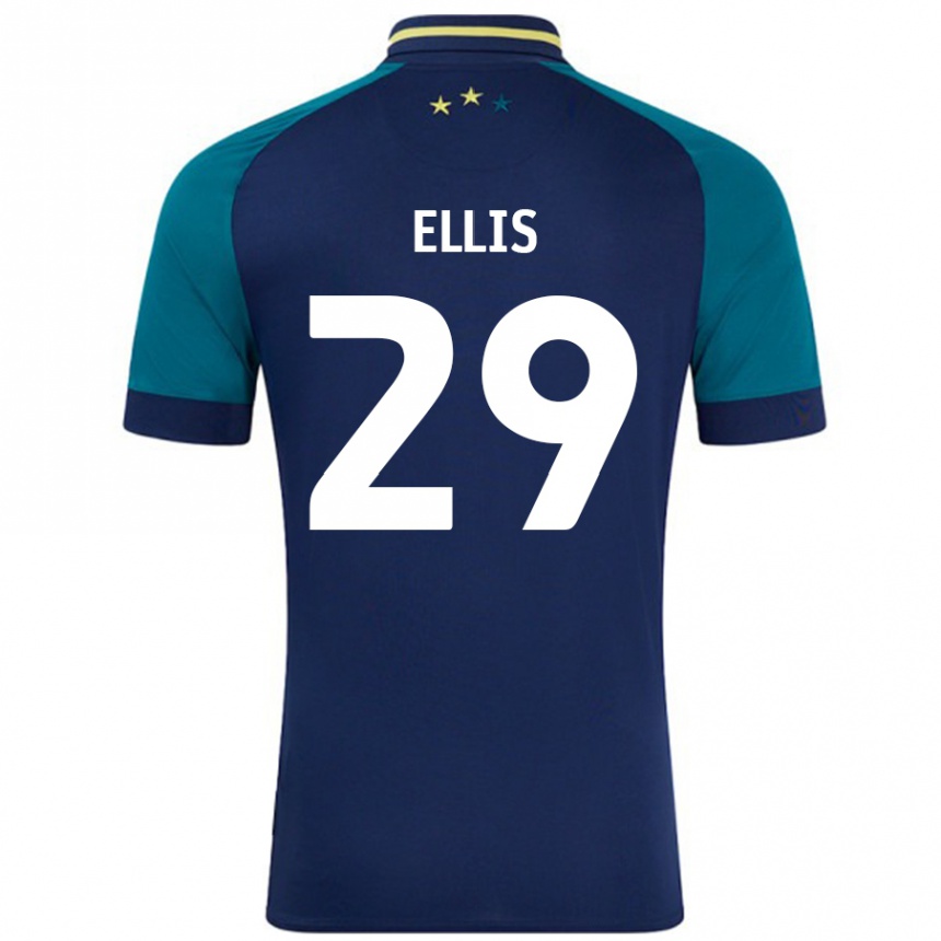 Niño Fútbol Camiseta Molly Ellis #29 Azul Marino Verde Oscuro 2ª Equipación 2024/25 México