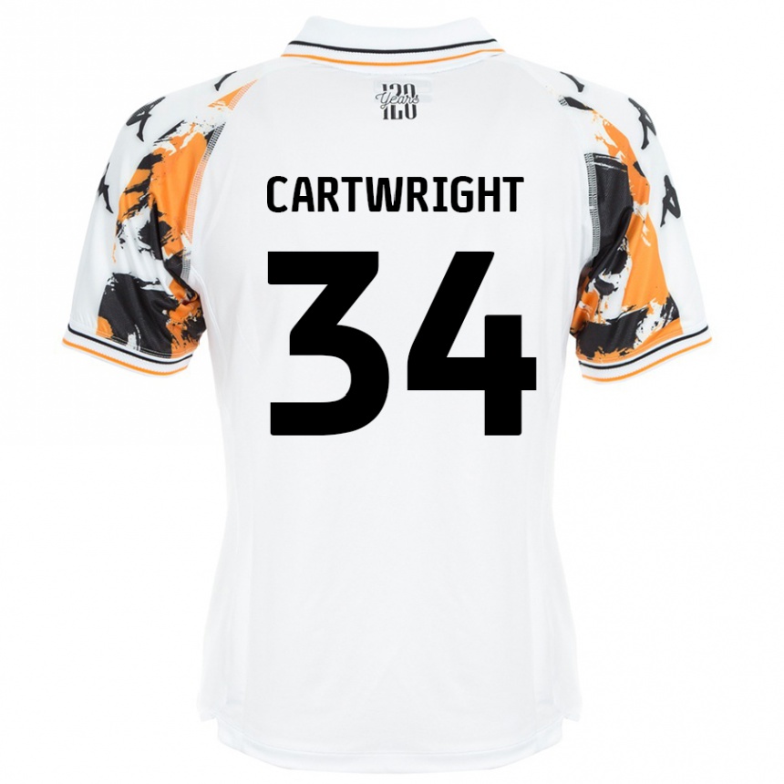 Niño Fútbol Camiseta Harvey Cartwright #34 Blanco 2ª Equipación 2024/25 México