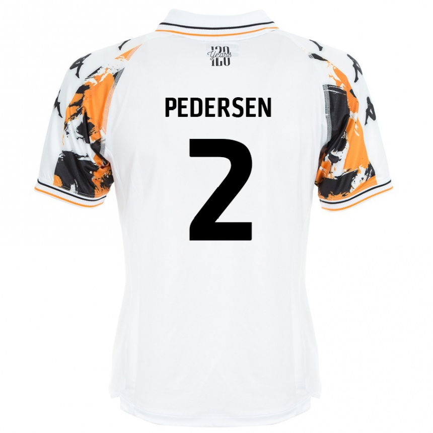 Niño Fútbol Camiseta Eden Pedersen #2 Blanco 2ª Equipación 2024/25 México