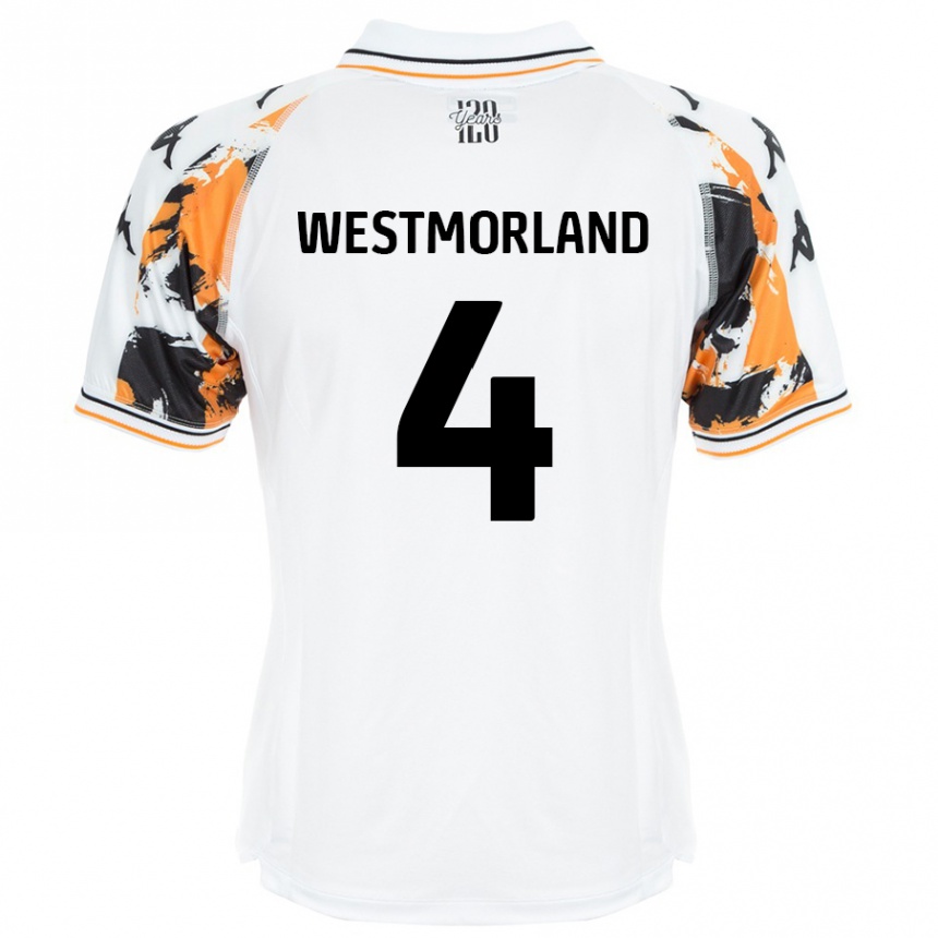 Niño Fútbol Camiseta Emma Westmorland #4 Blanco 2ª Equipación 2024/25 México