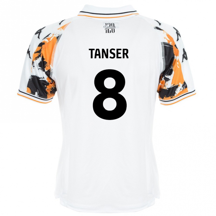 Niño Fútbol Camiseta Ellie Tanser #8 Blanco 2ª Equipación 2024/25 México