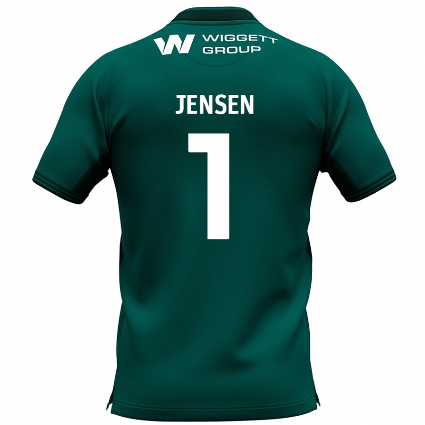 Niño Fútbol Camiseta Lukas Jensen #1 Verde 2ª Equipación 2024/25 México